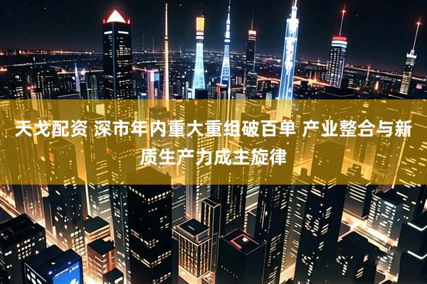 天戈配资 深市年内重大重组破百单 产业整合与新质生产力成主旋律
