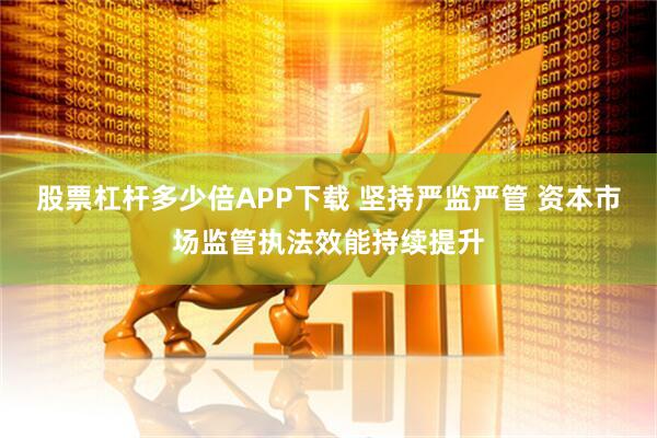 股票杠杆多少倍APP下载 坚持严监严管 资本市场监管执法效能持续提升